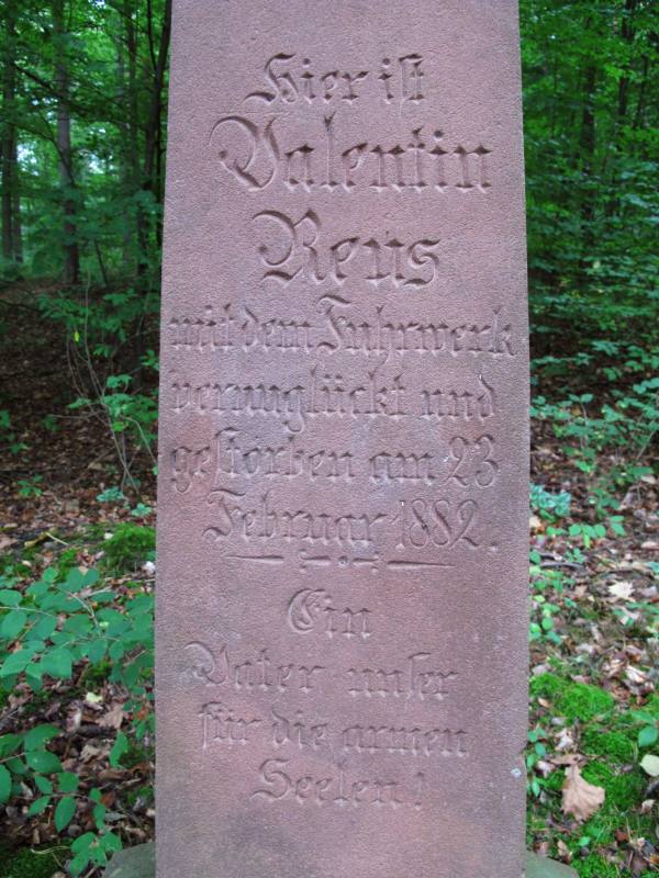 Reußstein im Leintal mit Inschrift