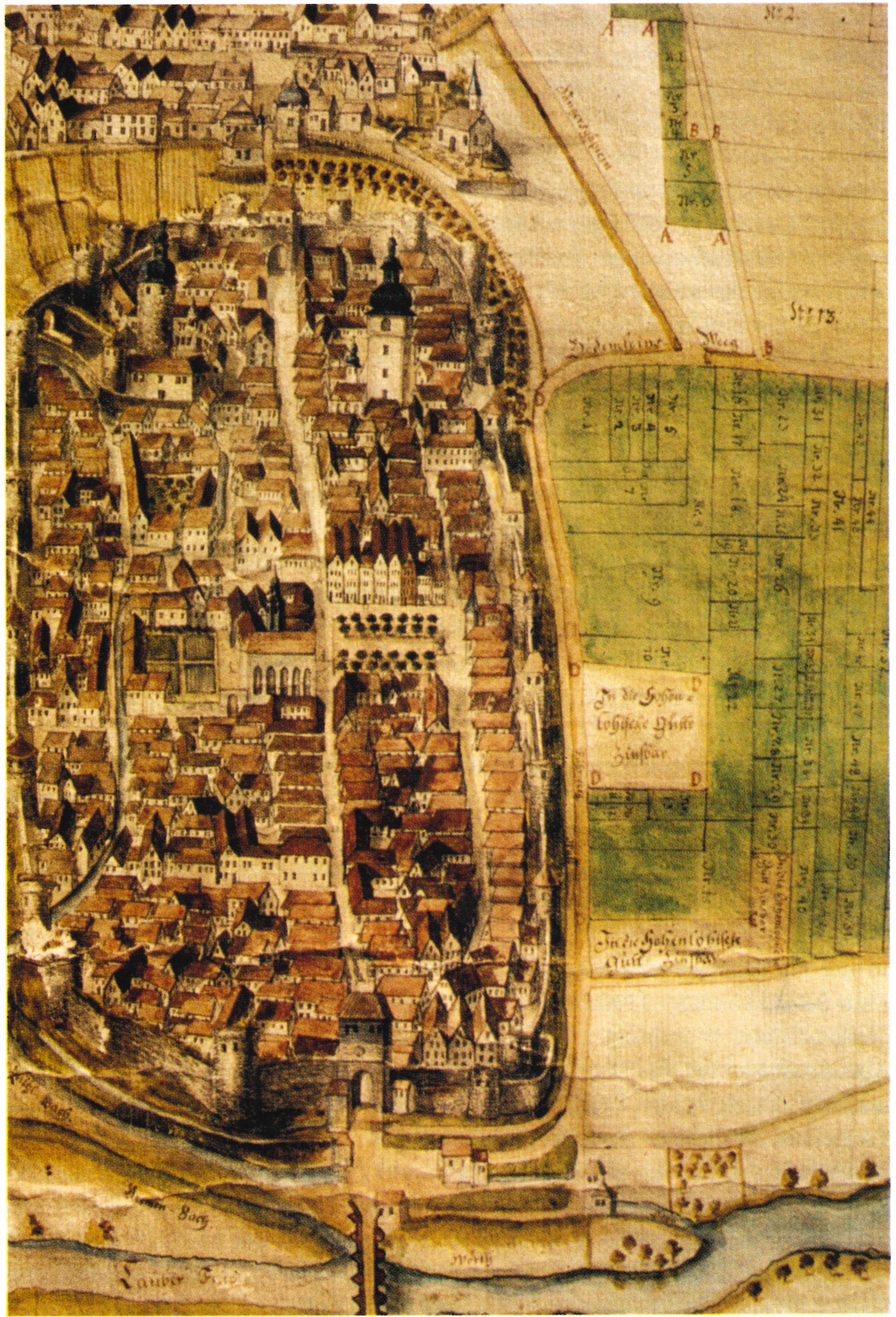 Historische Karte Bischofsheim 1792 nach Zürner