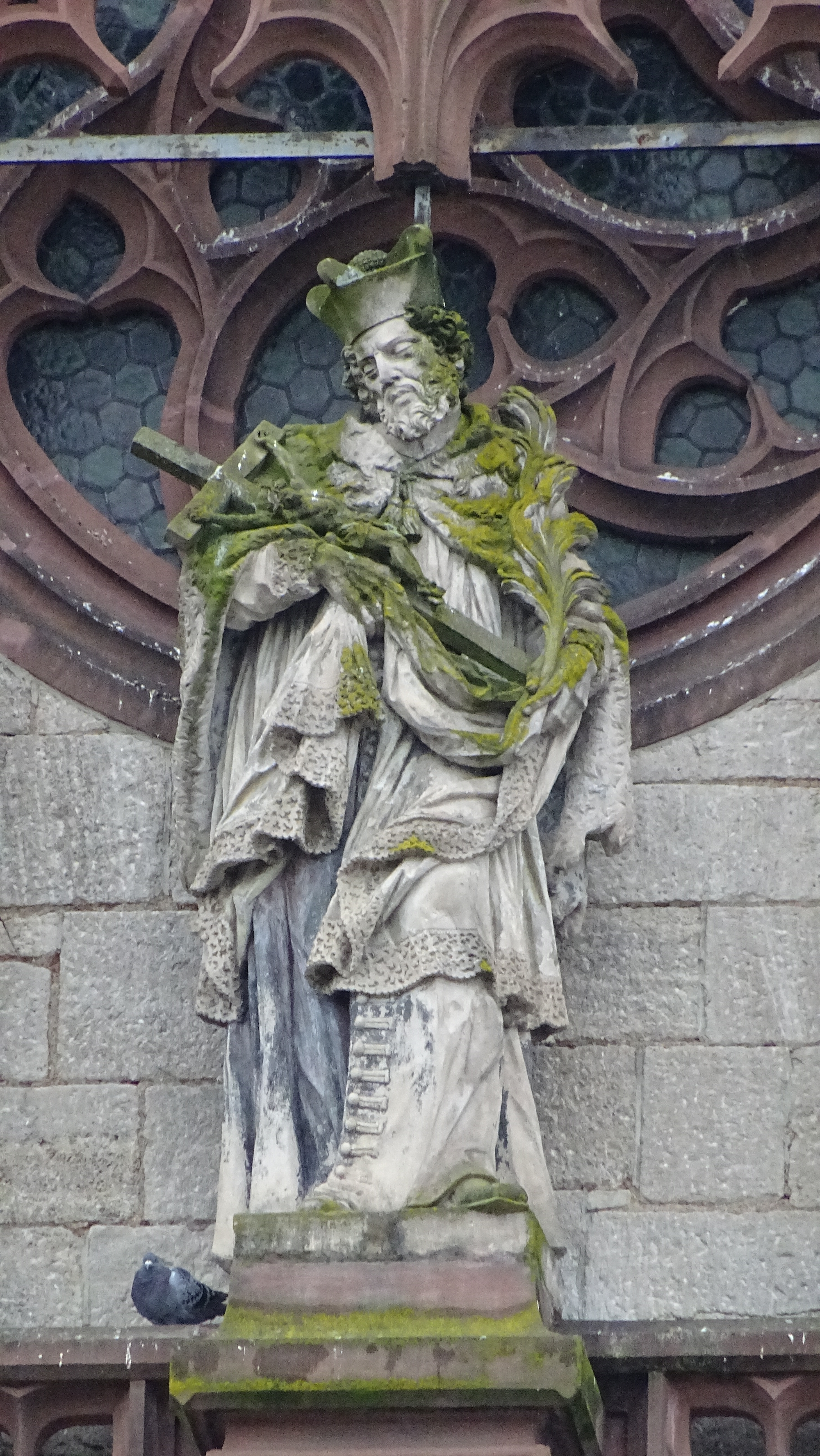 Nepomukfigur am heutigen Standort an der Martinskirche