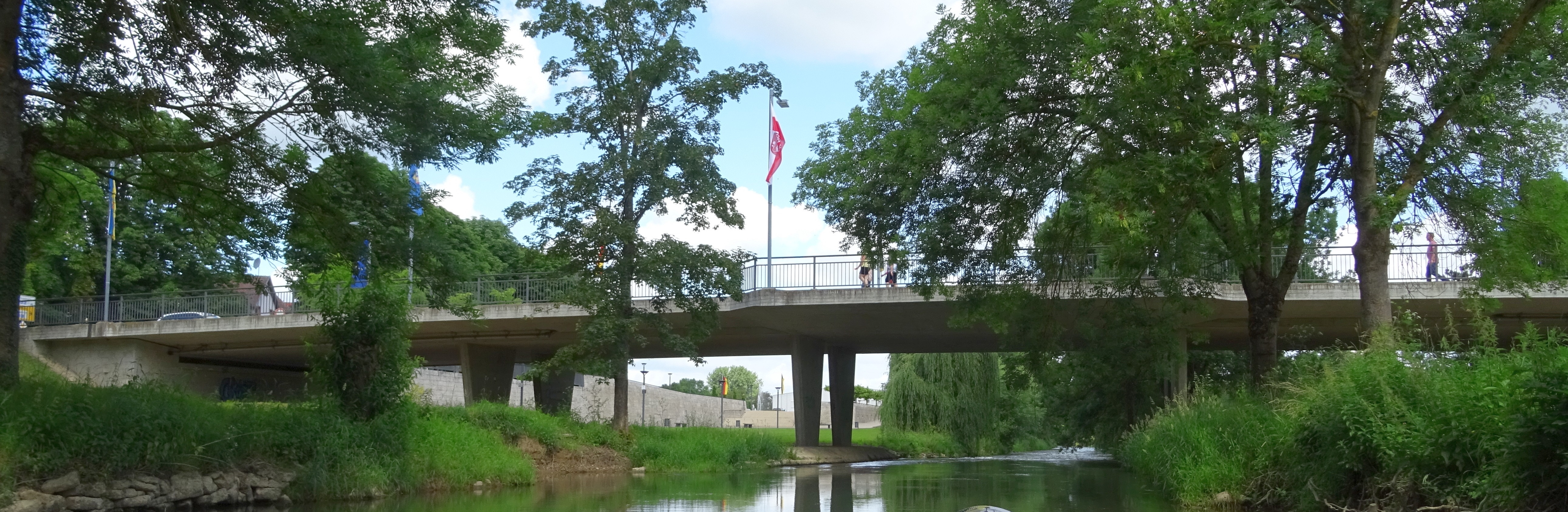 Heutige Lage der Tauberbrücke