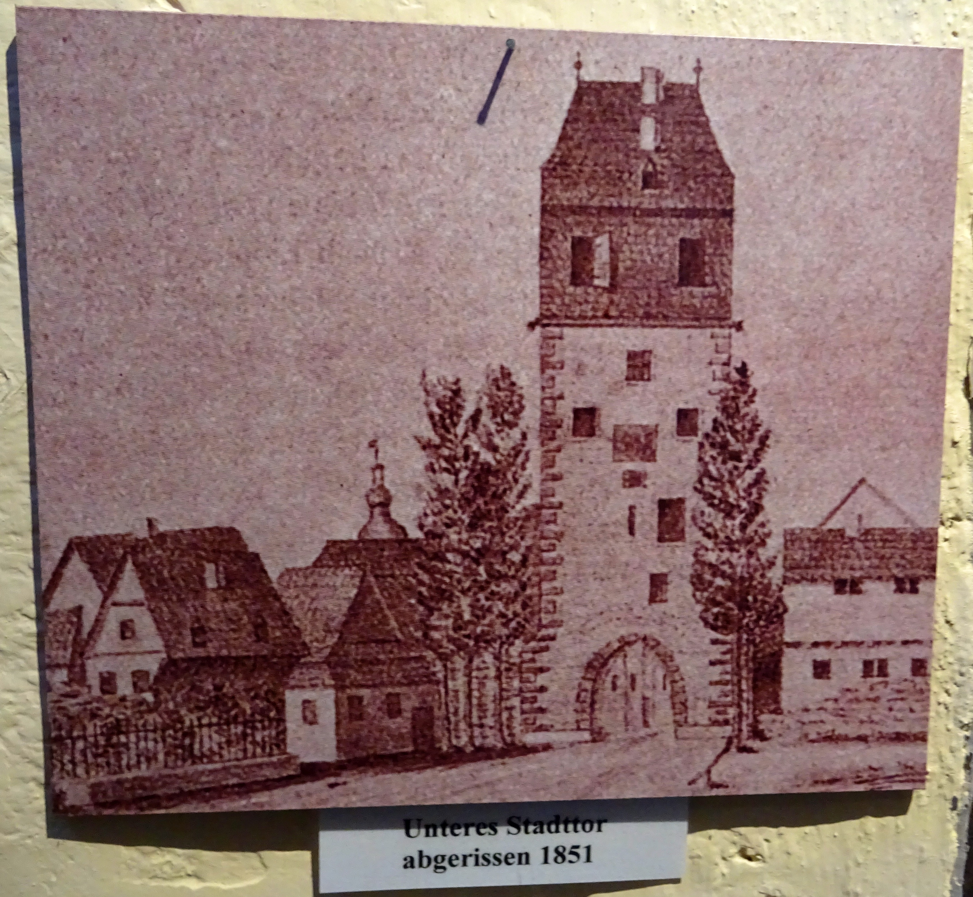Zeichnung des Unteren Stadttors